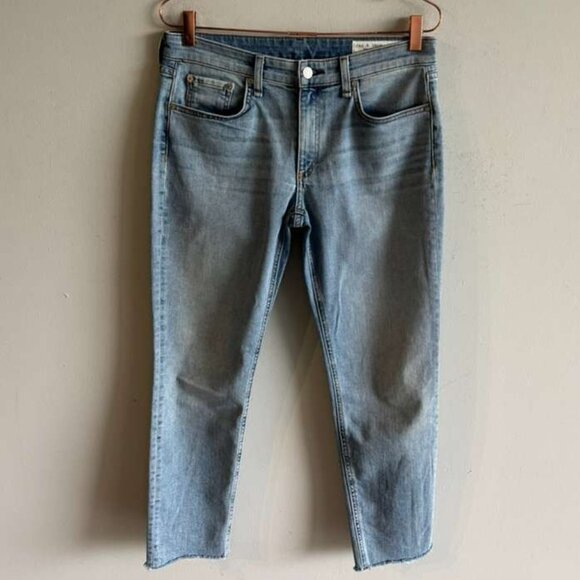 Rag & Bone Womens Straight Cut Denim Jeans Acid Light Blue Size 27 - Picture 1 of 9